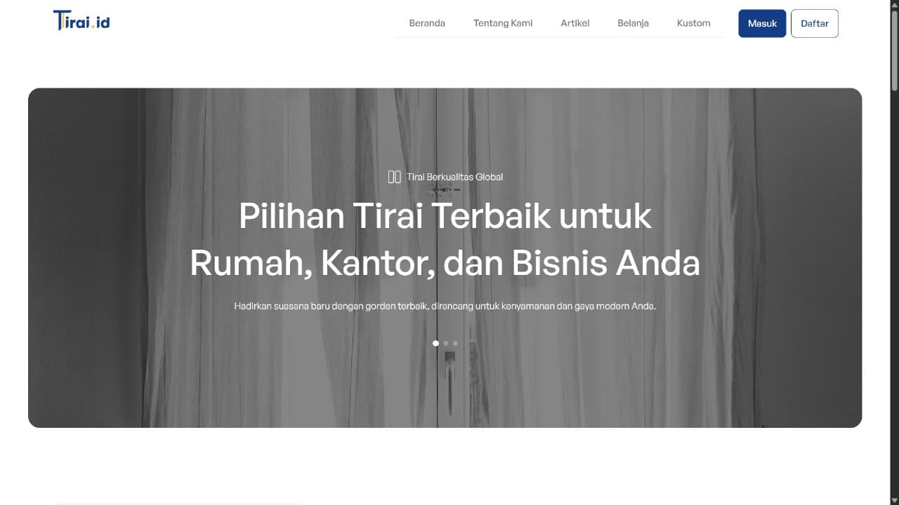 E-commerce for curtain sales